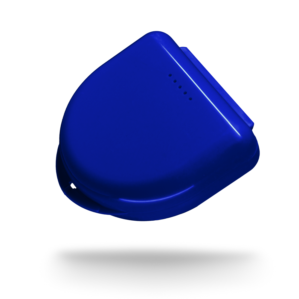 PP Dental splint box for adults, 65 x 58 x 20 cm, colour dark blue, polypropylene: buy stable and robust splint box for storing dental splints and bite guards as dental supplies.