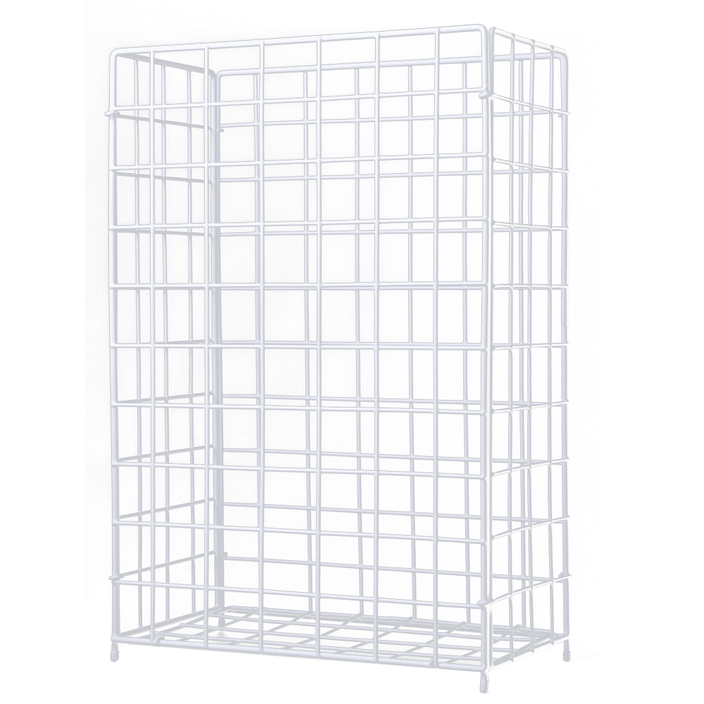 Draht, PVC Sammelkorb, weiß, 400 x 250 x 620 mm, 62 l