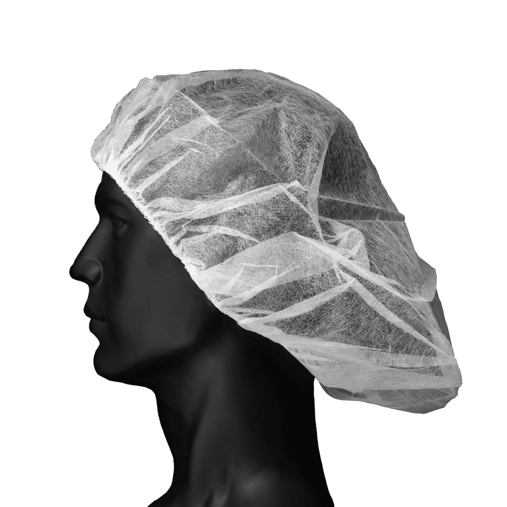 Gorra de polipropileno, talla XL, blanca, Med-Comfort: comprar Gorro desechable para protección higiénica.