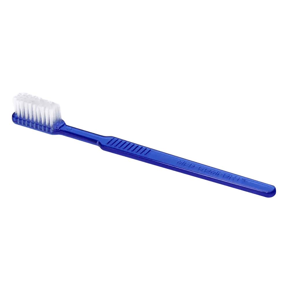 Dental PS Einmalzahnbürste ohne Zahnpasta, Farbe blau, 15 x 2,6 cm, Med-Comfort: Polystyrol Einwegzahnbürste für Reisen und den Gebrauch vor zahnärtzlichen Behandlungen als Dentalbedarf kaufen.