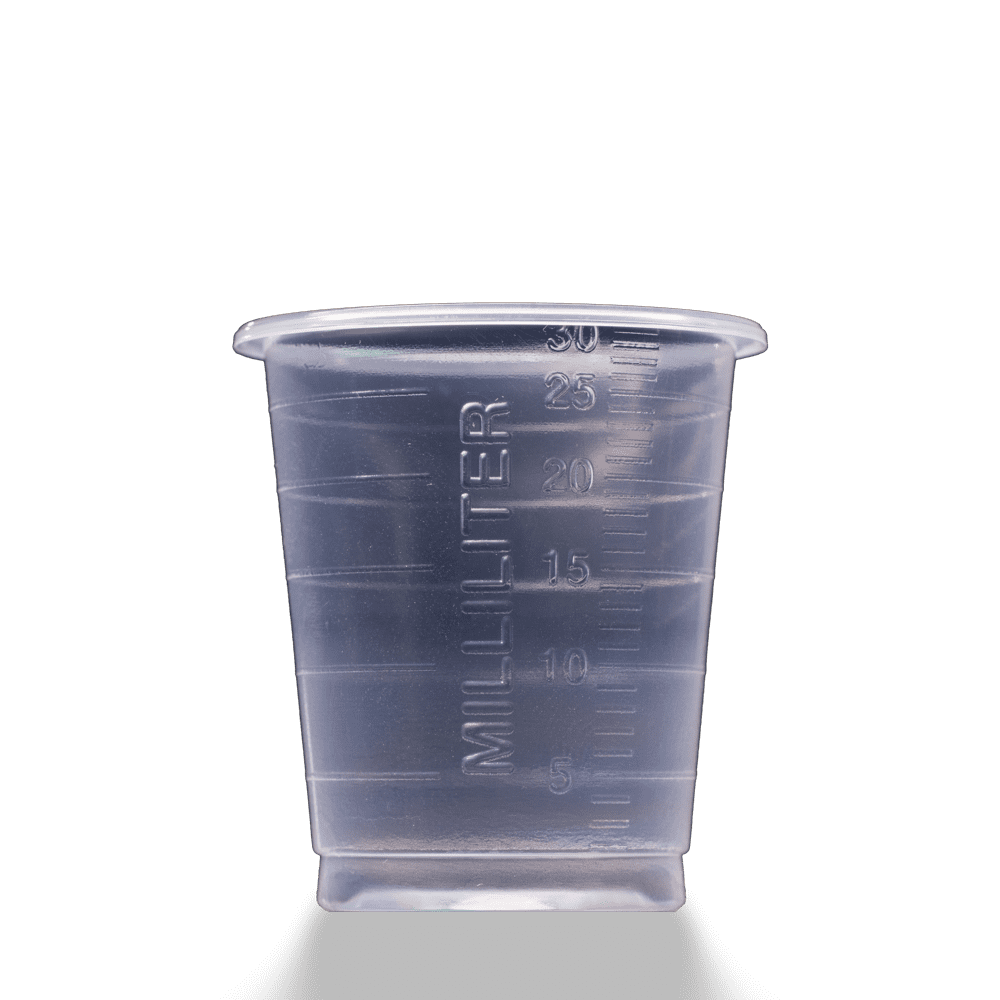 PP Eco Einmal Medizinbecher, 30 ml, graduiert, transparent, milchig, Med-Comfort Eco PP Eco Einmal Medizinbecher, 30 ml, graduiert, transparent, milchig, Med-Comfort Eco