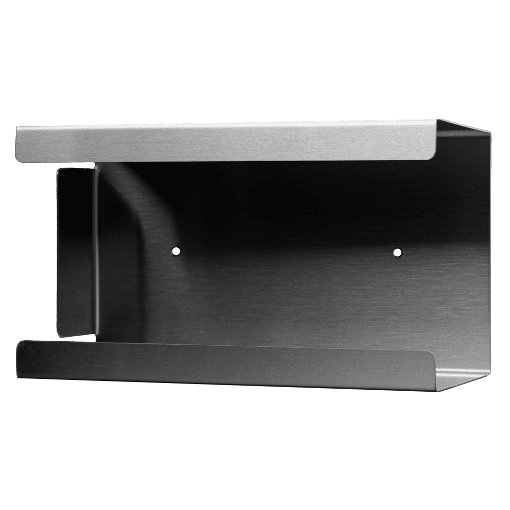 Disposable glove dispenser, glove dispenser holder, 250 x 135 x 95 mm, stainless steel Disposable glove dispenser, glove dispenser holder, 250 x 135 x 95 mm, stainless steel