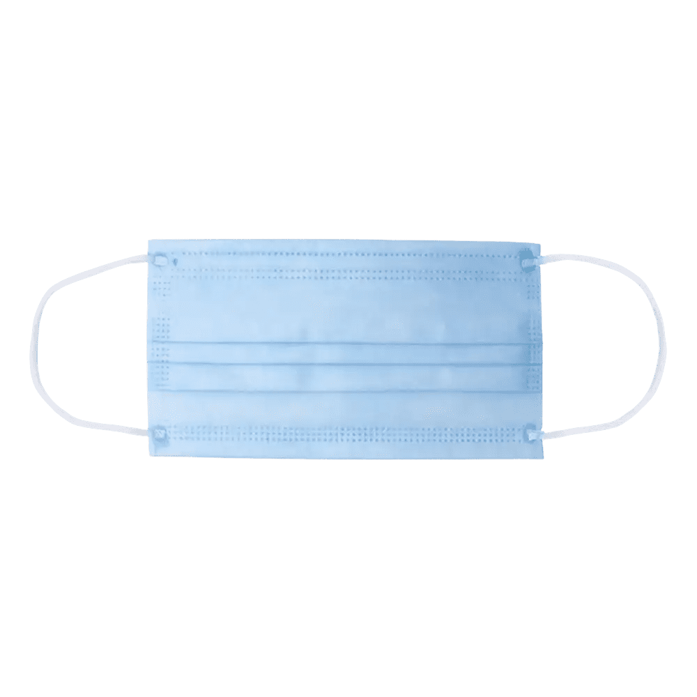 Mascarilla quirúrgica, azul, con función antivaho, de 4 capas, Med-Comfort: comprar protector bucal desechable, ideal para usuarios de gafas, con corbata elástica.