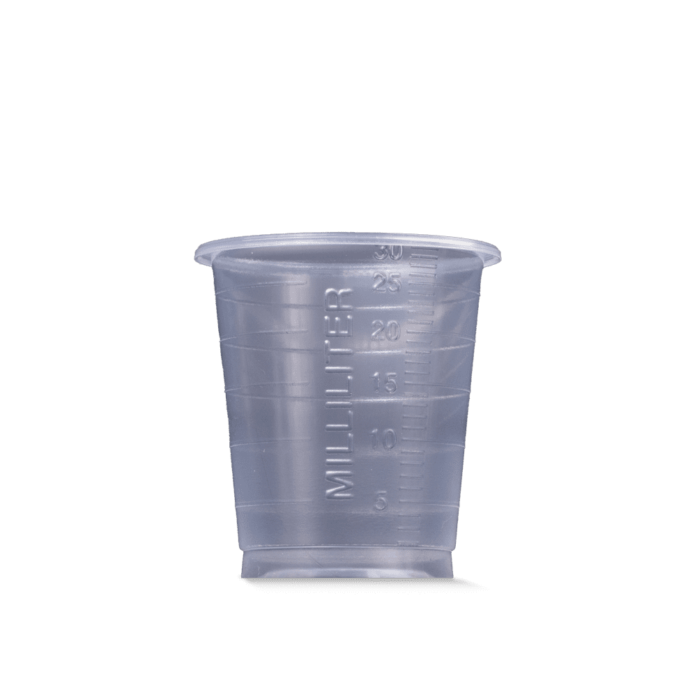 PP Einmal Medizinbecher, 30 ml, graduiert, transparent, milchig, Med-Comfort Basic PP Einmal Medizinbecher, 30 ml, graduiert, transparent, milchig, Med-Comfort Basic