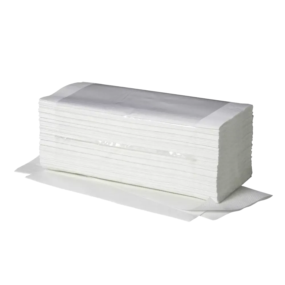 Folded towels, colour white, 25 x 23 cm, Ideal: buy 1-ply, recyclable folded towels in V-fold as ward and patient supplies.