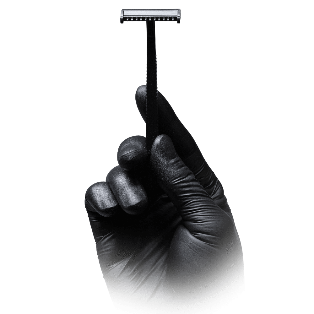 Einweg Rasierer mit Edelstahl Klinge, 1-schneidig, Farbe Schwarz, 100 Stück Einweg Rasierer mit Edelstahl Klinge, 1-schneidig, Farbe Schwarz, 100 Stück