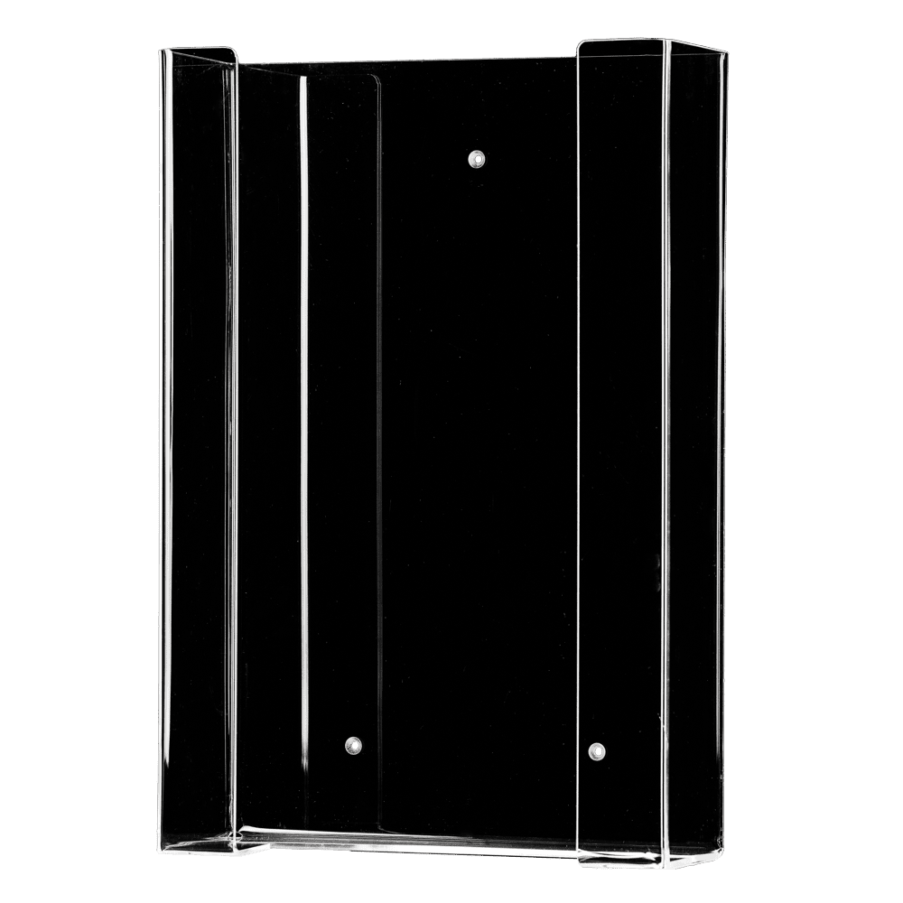 Disposable glove dispenser for 3 boxes, glove dispenser holder TRIO, 258 x 392 x 96 mm, transparent, acrylic Disposable glove dispenser for 3 boxes, glove dispenser holder TRIO, 258 x 392 x 96 mm, transparent, acrylic