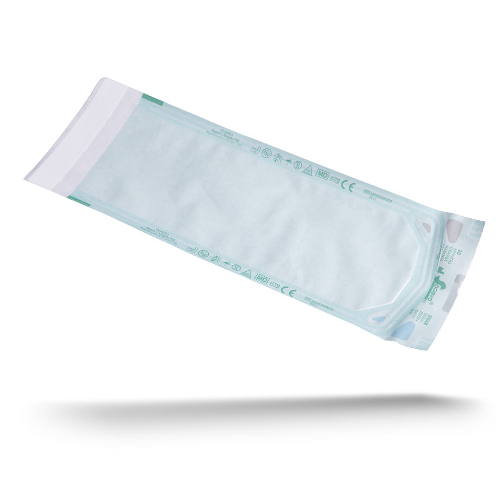 Sterilisation bags, 70x230mm: self-adhesive sterilisation bags for dental use.