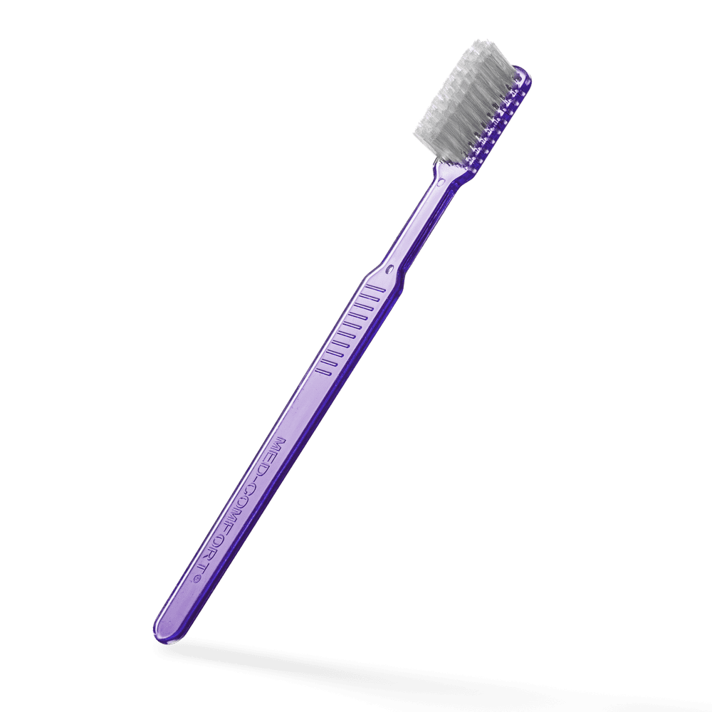 Dental PS disposable toothbrush with toothpaste, colour purple, 15 x 2,6 cm, Med-Comfort