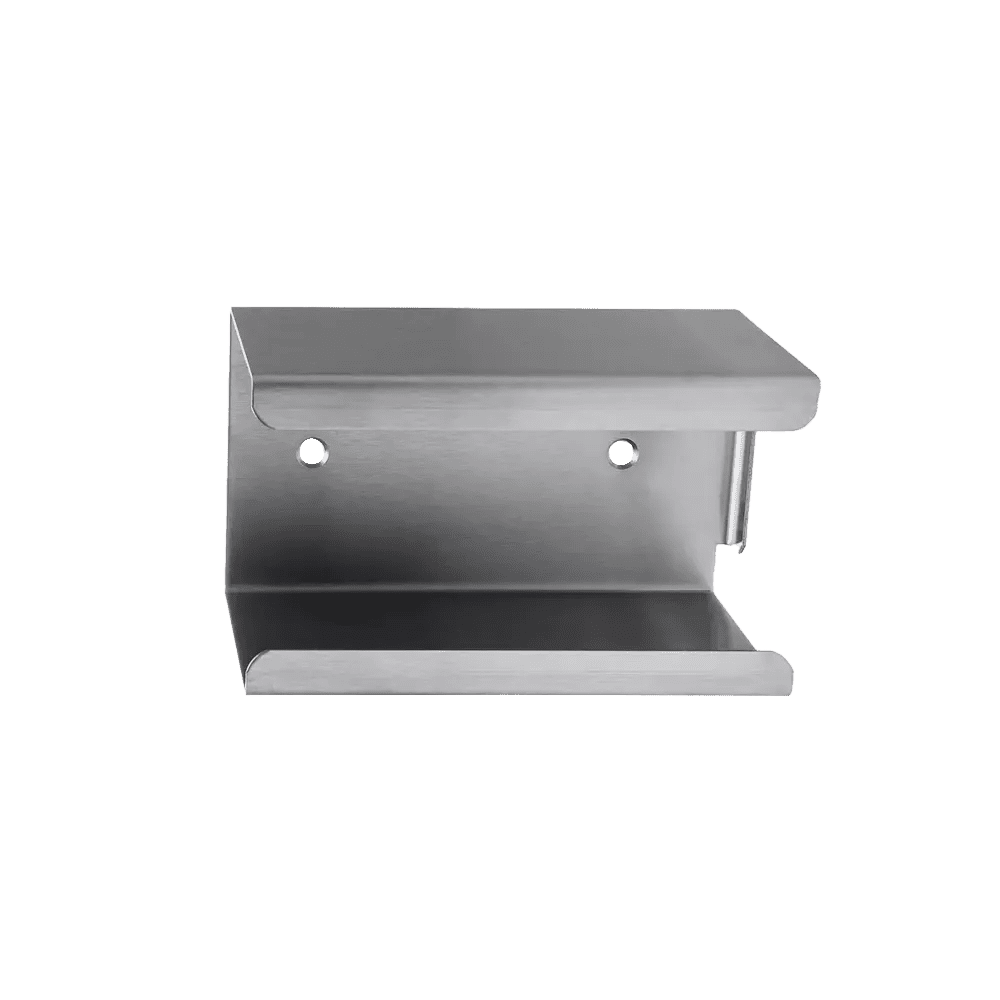 Soporte para cajas de protección bucal de 3 capas, 182 x 103 x 96 mm, acero inoxidable: comprar soporte para la extracción higiénica y fácil de las mascarillas quirúrgicas de tres capas.