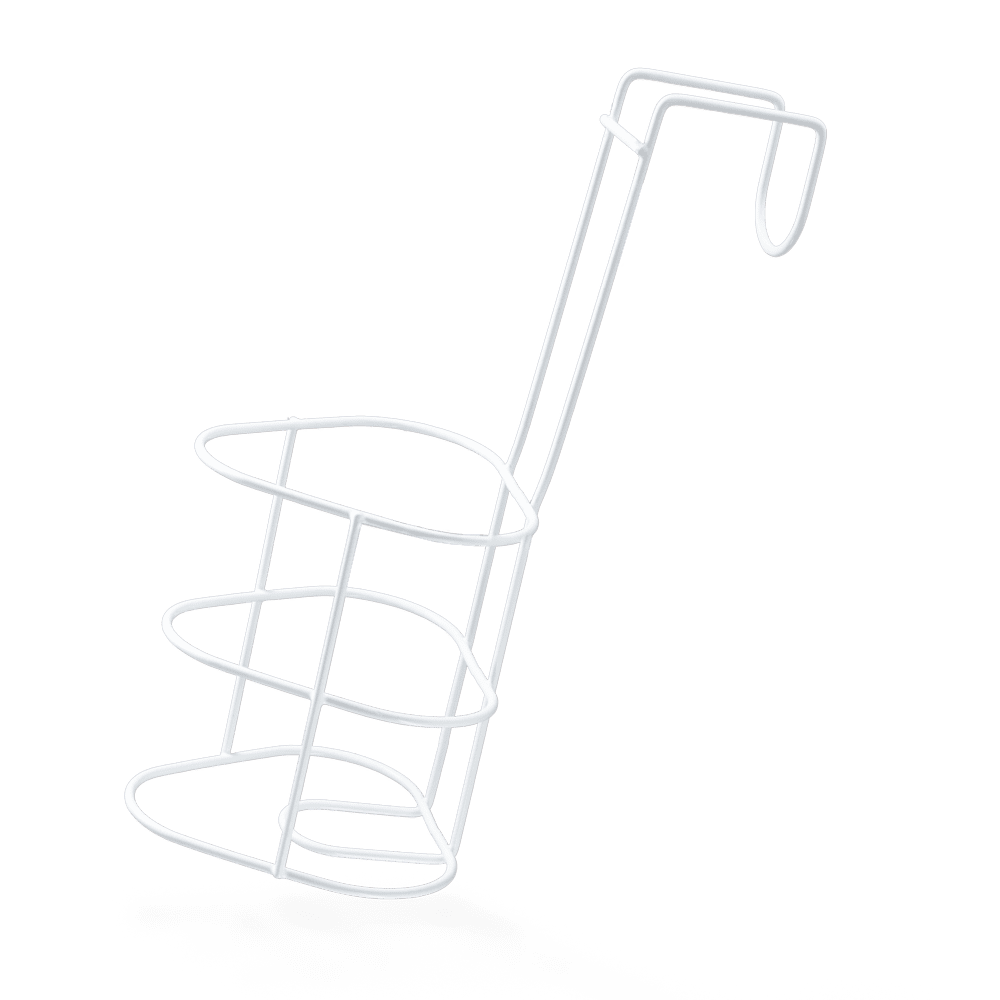 Soporte para frascos de orina, blanco, metal