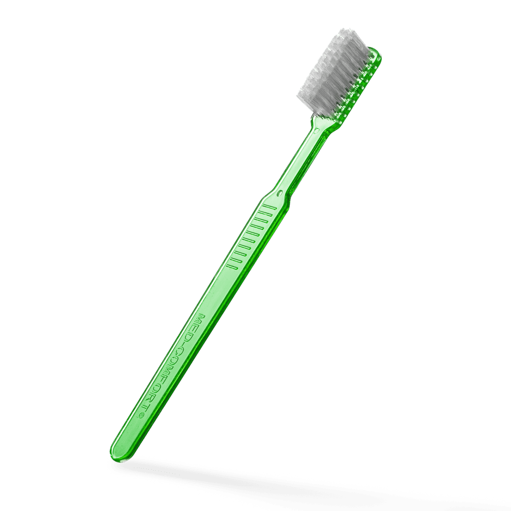 Cepillo dental desechable PS con pasta dentífrica, color lima, verde claro, 15 x 2,6 cm, Med-Comfort: comprar Cepillo dental desechable de poliestireno para viajes y uso antes del tratamiento dental, como suministros dentales.