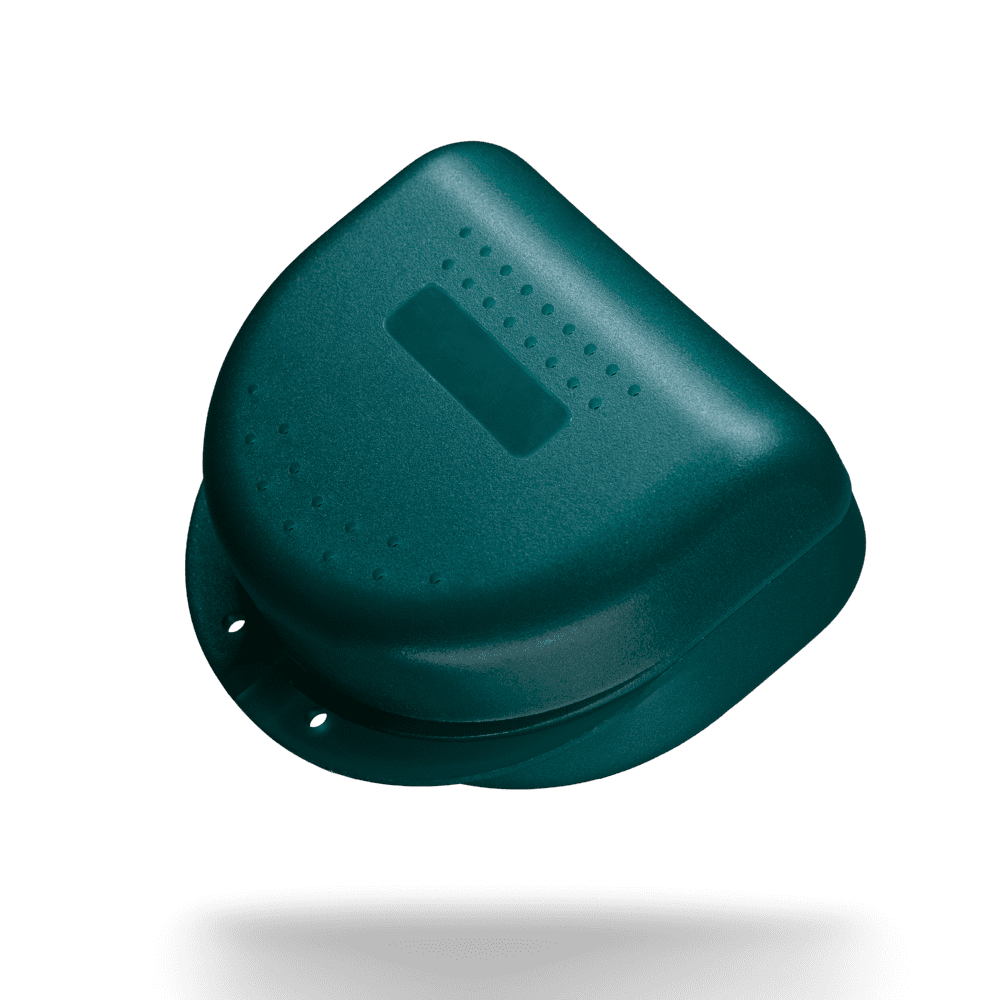 Caja de PP para aparatos dentales para adultos, 80 x 80 x 45 cm, verde oscuro, polipropileno: comprar una caja de aparatos dentales robusta y resistente para guardar los aparatos.