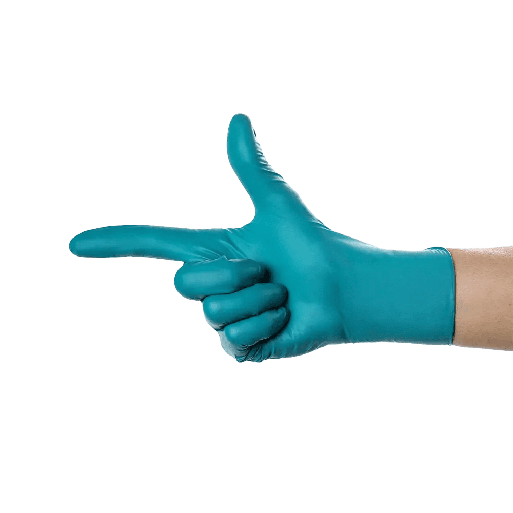 Disposable nitrile gloves, size M, green, Solidsafety Chemn Special: buy powderfree nitrile glove as chemical protection glove and examination glove.