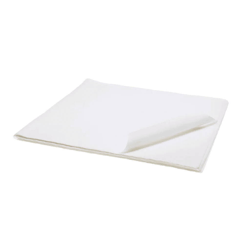 Disposable tray filter paper, 28 x 26 cm, colour lime, light green, cellulose: buy dental crepe pad for single use during dental treatments.