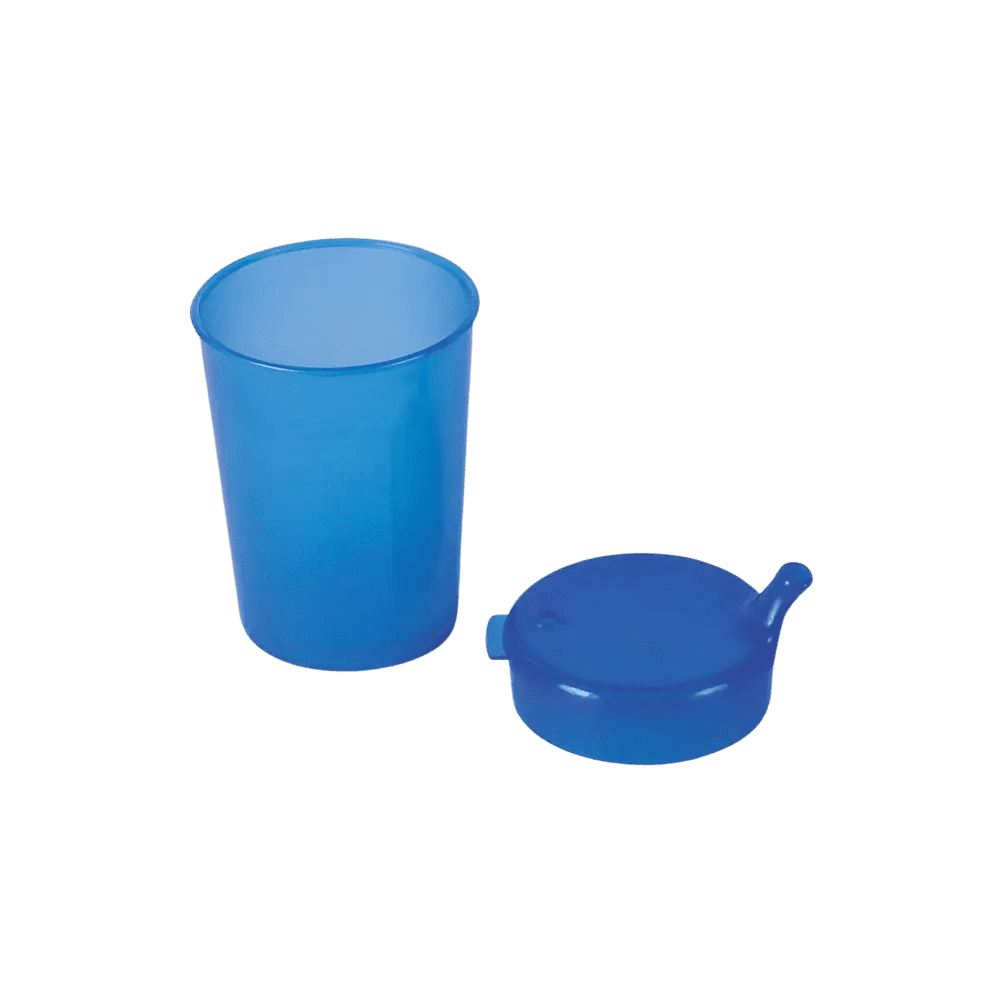 PP Schnabelbecher Oberteil und Unterteil SET, blau, 50 x 250 ml: Polypropylen Oberteil und Unterteil SET für 50 Schnabeltassen als Patientenbedarf kaufen.