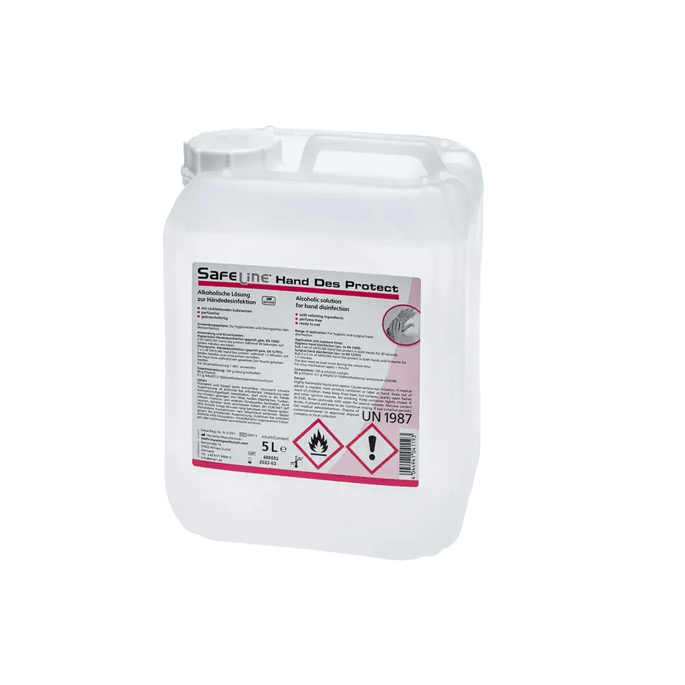 Händedesinfektion, 5 l, Safeline Hand Des Protect: gebrauchsfertiges, rückfettendes Händedesinfektionsmittel für hygienische Sauberkeit für die Anwendung auf der Haut kaufen.