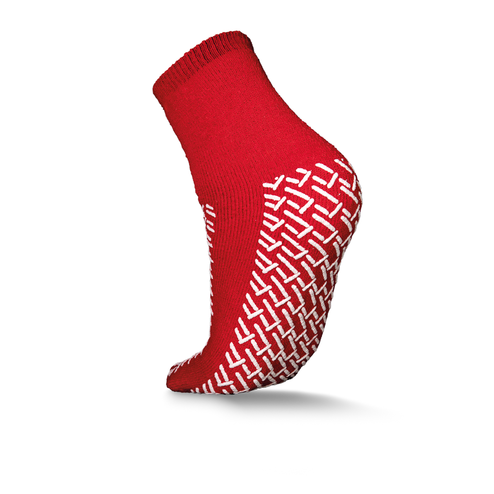 ECO-PLUS Anti-slip socks, size Universal, red: buy comfortable ECO-PLUS Anti-slip disposable socks for wards and patients.