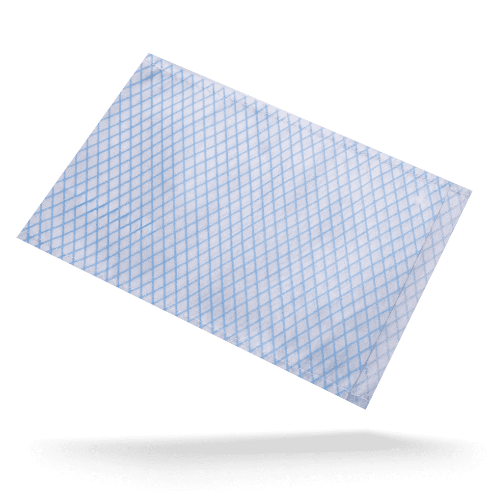 Disposable flannel, white, blue fleece, Eco-Plus Disposable flannel, white, blue fleece, Eco-Plus
