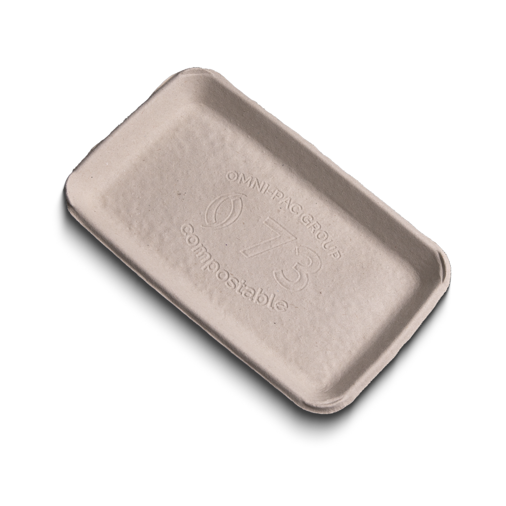 Foodtainer, bandeja de fibra moldeada, 225 x 135 x 19 mm, blanco, CareTainer