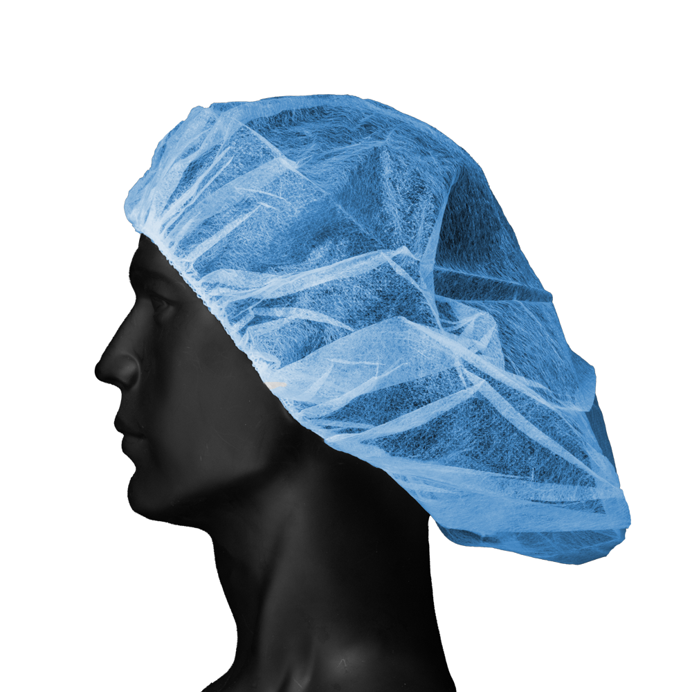 Barette cap, polypropylene, size M, light blue, Med-Comfort: buy disposable headgear for hygienic protection.