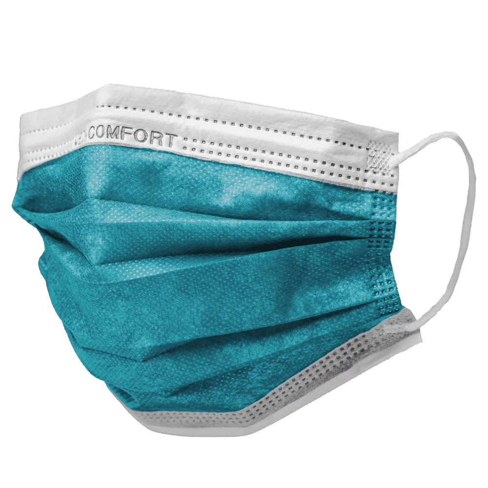 OP mask, green, ocean green, type IIR, Med-Comfort: buy medical mask as mouth nose mask.