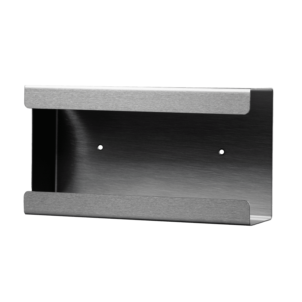 Disposable glove dispenser, glove dispenser holder, 210 x 110 x 57 mm, stainless steel Disposable glove dispenser, glove dispenser holder, 210 x 110 x 57 mm, stainless steel