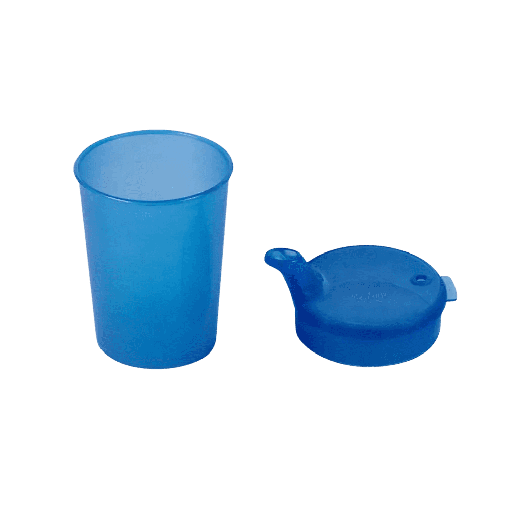 PP Beak cup top and bottom SET, blue, 50 x 250 ml