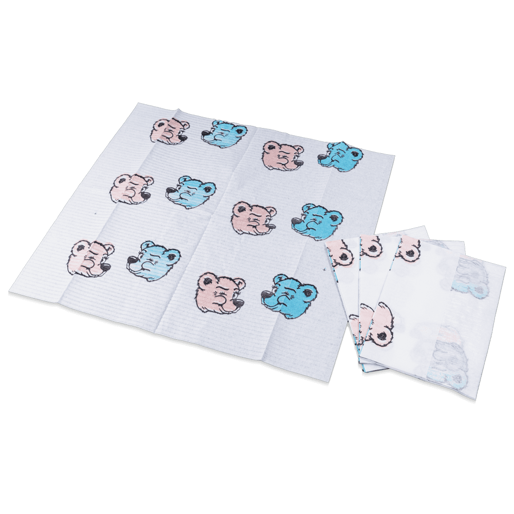Dental Kinder Patientenservietten Einweg, 33 x 35 cm, weiß mit Bärchenaufdruck, Med-Comfort: Einlagige Kinder Dentalservietten für den Einsatz bei Zahnbehandlungen und Zahnpflege als Dental Praxisbedarf für Kinder kaufen. Dental Kinder Patientenservietten Einweg, 33 x 35 cm, weiß mit Bärchenaufdruck, Med-Comfort: Einlagige Kinder Dentalservietten für den Einsatz bei Zahnbehandlungen und Zahnpflege als Dental Praxisbedarf für Kinder kaufen.