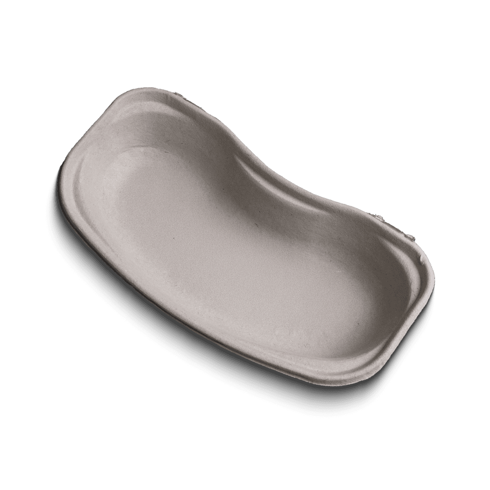 Einmal Faserstoff Nierenschale, grau, 252 x 150 x 48 mm, 700 ml