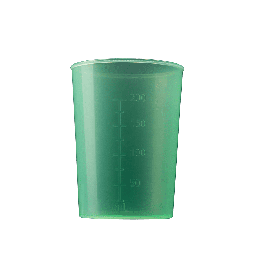 Parte inferior de la taza del pico, verde, 250 ml: comprar la base del platillo de polipropileno como material para el paciente.
