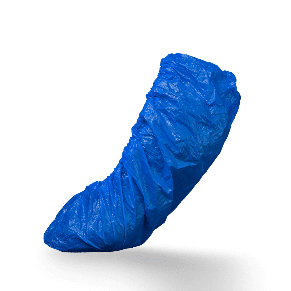 PE Disposable overshoes extra strong, 15 x 42 cm, blue, polyethylene, Med-Comfort: buy disposable overshoes with bordered latex rubber as hygienic protective overshoes. PE Disposable overshoes extra strong, 15 x 42 cm, blue, polyethylene, Med-Comfort: buy disposable overshoes with bordered latex rubber as hygienic protective overshoes.