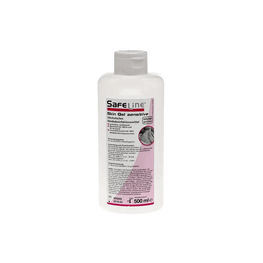 Hand disinfectant gel, sensitive, 500 ml, Safeline Skin