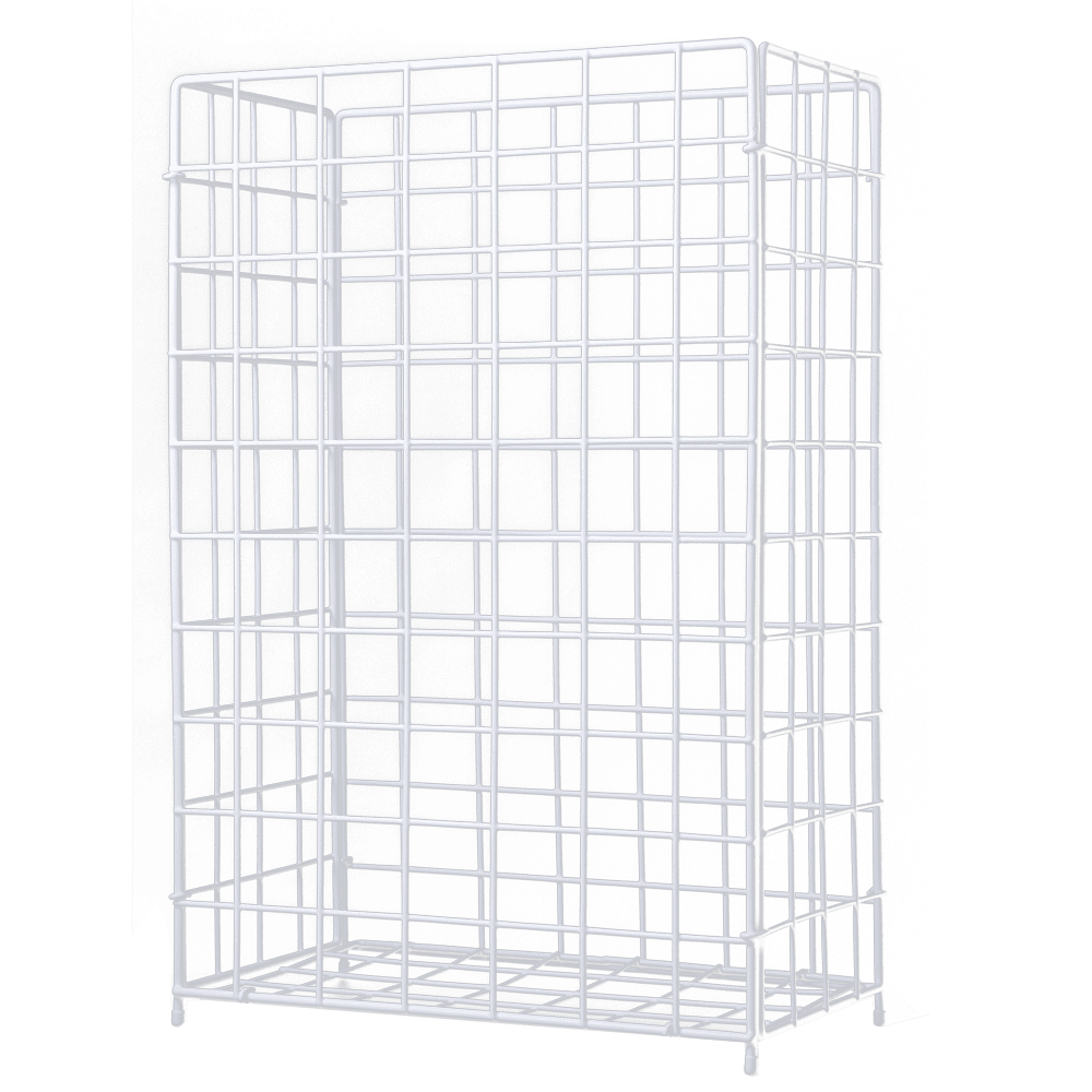 Wire, PVC waste bin, white, 400 x 250 x 620 mm, 62 l Wire, PVC waste bin, white, 400 x 250 x 620 mm, 62 l