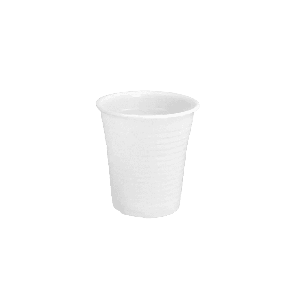 PP Vaso de enjuague bucal, 150 ml, color blanco, polipropileno: comprar vaso de enjuague bucal resistente y antideslizante con borde redondeado para tratamientos dentales.