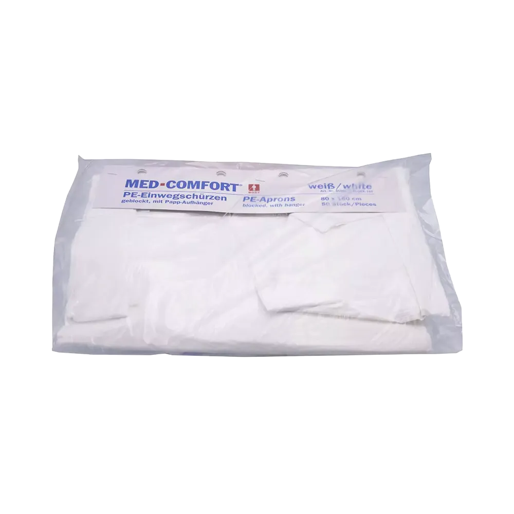 Disposable aprons,white, smooth surface, 80 x 160cm, polyethylene, Med ...